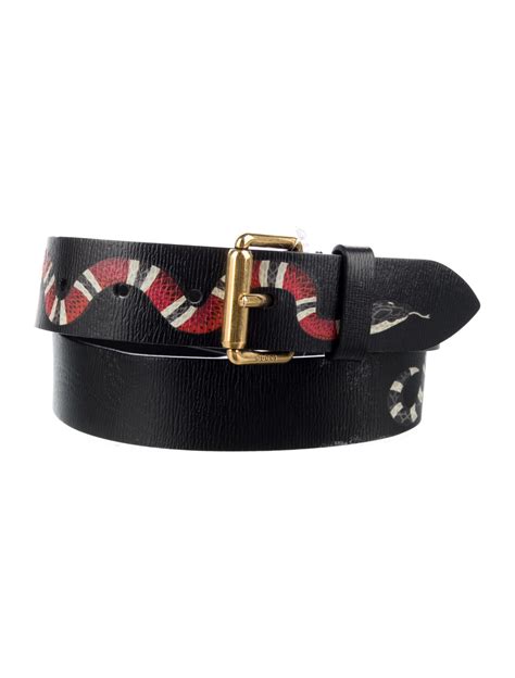 buy gucci king snake leather belt|authentic gucci belt men.